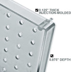 Azar Displays 900945-CLR The DIY Multi-purpose 70-piece Pegboard Wall Organizer Kit with Two Panels and Accessory Assortment,