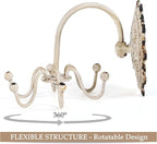 NIKKY HOME Wall Mounted Hooks Jewelry Organizer Rustic Hanging Vintage Decorative Shabby Chic Jewelry Storage Display Hanger 