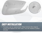 X AUTOHAUX Car Rear View Right Passenger Side Mirror Cover Cap Replacement White for Honda Fit 2009-2013 Fits W/Turn Signal Models Mirror Guard Covers Exterior Decoration Trims