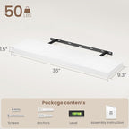 Vivelove White Floating Shelves 36 Inches Long, Wall Display Shelves with Invisible Brackets, for Bathroom Living Room Kitche