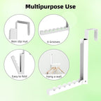 BAKON Over The Door Hanger Folding Clothes Drying Rack, Folding Hanging Coat Rack for Indoor Laundry Room Compact Small Space