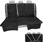 Car Seat Protector, Under Child Car Seats Cover | Waterproof, 3 Functional Rear Belts, Baby Carseat Cushion, Covers Fabric an