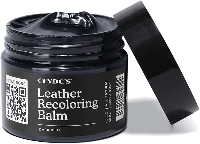 Clyde's™ Recoloring Balm | Non-Toxic Material Dye & Restorer for Furniture, Car Seats, & More | 23 Colors (Blue, 50ML)