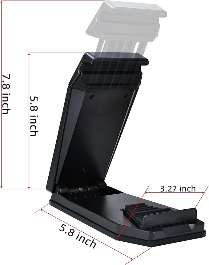 Dashboard Phone Mount Holder for Garmin Nuvi Tomtom Magellan Navigation iPhone iPad Galaxy Yoga Android Tablet PC Fits 4.3"-10.1" GPS & Smartphone Anti-Skid Friction Clamp Mount (Red)