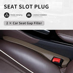 2PCS Car Seat Gap Filler,Flexible in between Car Seat Catcher for Tightly Filling Seats Gaps,Universal Cars Console Catcher Interior Cars Accessories for Women & Men (Brown)