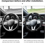 Car Steering Wheel Cover with Durable PU Leather, Universal 20 inch Fit for Car Truck SUV, Breathable Anti Slip Auto Steering Wheel Covers for Men and Women