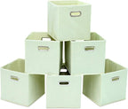 STOREONE Fabric Storage Bins Cubes Baskets Containers-(11X11X11) with Dual Handles Cube Storage Organizer Bins for Shelf Clos