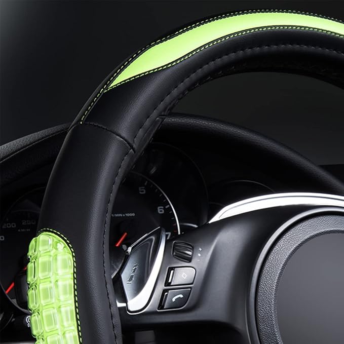 Flying Banner car Steering Wheel Cover Gel Massage Velvet Cool Warm Universal Size 15 inches SUV Truck Anti Slip Odorless Sum