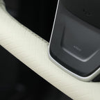 MEWANT Hand Stitched Tesla Model S Yoke Steering Wheel Cover Wrap for Tesla Model S 2021-2023 / Model X 2021-2023 Tesla Yoke Steering Wheel Accessories