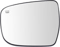 TRQ Driver Side Heated Mirror Glass with Backing Plate Compatible with 2014-2019 Nissan Rogue 2015-2023 Murano 2017-2019 Path