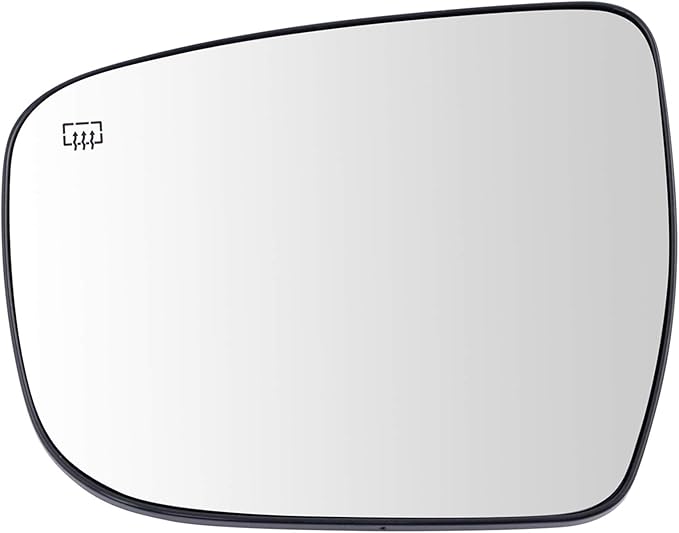 TRQ Driver Side Heated Mirror Glass with Backing Plate Compatible with 2014-2019 Nissan Rogue 2015-2023 Murano 2017-2019 Path