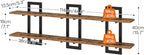 HOOBRO Floating Shelves, 15 Inch Wall Shelf Set of 3, Wall Mounted Storage Shelves 2-Tier, Hanging Bathroom Shelves, for Livi
