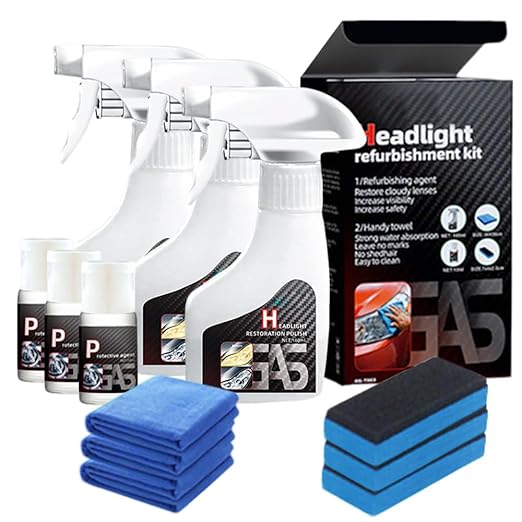 Automotive Headlamp Restoration Fluid Kit, 2026 New Automotive Headlamp Restoration Fluid Oxidized Kit, Multifunctional Car H