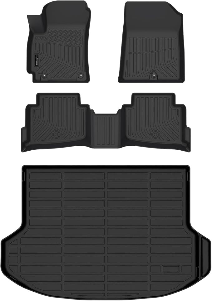 Auxko All Weather Floor Mats Cargo Mat for Kia Seltos 2024 2025 2026 TPE Liners All Season Accessories Guard Odorless Anti-Slip Floor Liners Trunk Tray for Kia Seltos 2026 2025 2024