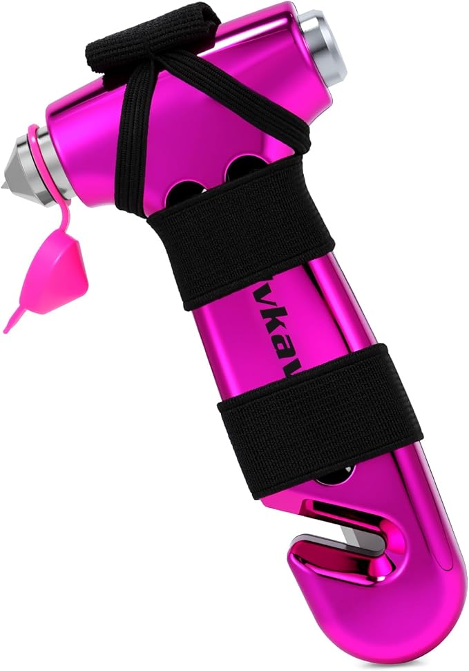 Car Safety Hammer, 3 in 1 Emergency Escape Tool with Window Breaker and Seat Belt Cutter, Window Glass Hammer, Road Trip Esse