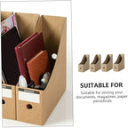 4pcs Lightweight Paper File Storage Boxes Desktop Document Organizers Bookcase Folder Holders for Office Desk Practical Stora