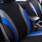 CAR PASS Line Rider Sporty Cloth 11PCS Universal Fit Car Seat Cover -100% Breathable with 5mm Composite Sponge Inside,Airbag 