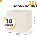 Criusia Large Storage Cubes, 13 Inch Cube Storage Bins for Shelves Closet Nursery Bedroom - 10 Pack Collapsible Storage Baske