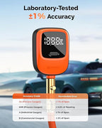 ETENWOLF T600 Digital Tire Pressure Gauge 0-250 PSI, ANSI B40.7 2A Grade High Precision(Plus-Minus 1%),Tire Gauge for Tire Pressure with Rubber Hose, Replaceable AA Batteries
