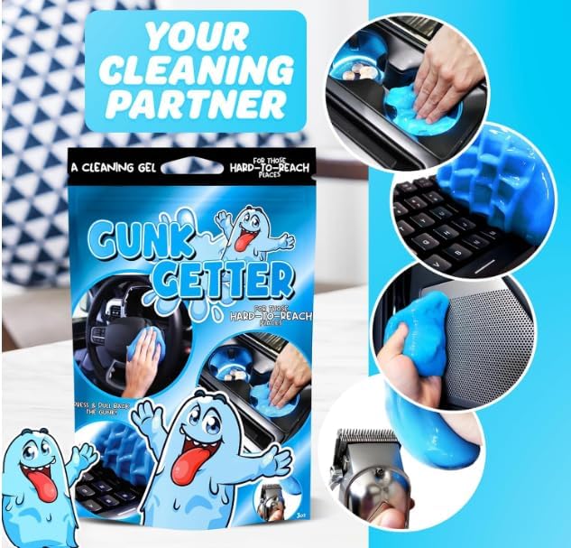 Cleaning Gel for Those Hard to Reach Places, Automotive Cup Holder Electronic Keyboard Office, Slime Gel Cleaner Dust Crumb R