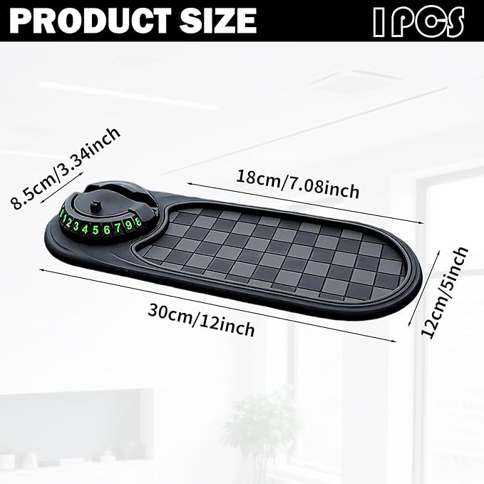 Multifunctional Car Anti-Slip Mat, Multifunction Car Anti-Slip Mat, Multi Function- Universal Non-Slip Dashboard Pad to Secur