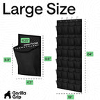 GORILLA GRIP Over the Door Shoe Organizer, 24 Large Breathable Mesh Pockets, Space Saving Hanging Storage Holder, Closet Rack