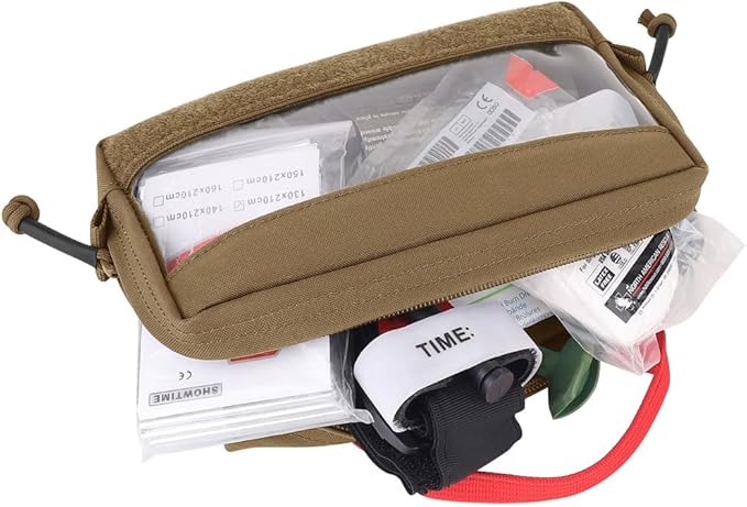 KRYDEX Clear Top Insert Bag with Hook Panel Tactical Packing Cube Travel Organizer Bag (Small -CB)