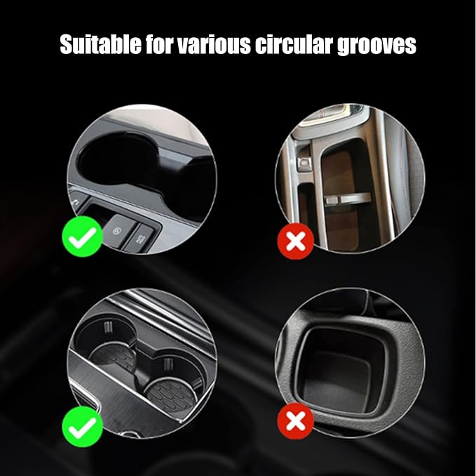 jeseny Pack-1 Car Cup Holder, 360 Degrees Rotating Adjustable Base Car Water Cup Holder, 2 in 1 Multifunctional Drink Holder (Black)