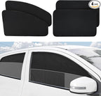 XCBYT Magnetic Car Window Shades 4 Pack - Blackout Side Window Sun Shade for Privacy & Car Camping, 99% UV Blocking Car Window Covers for Side Windows, Heat Protection Travel Shades for SUV Sedan