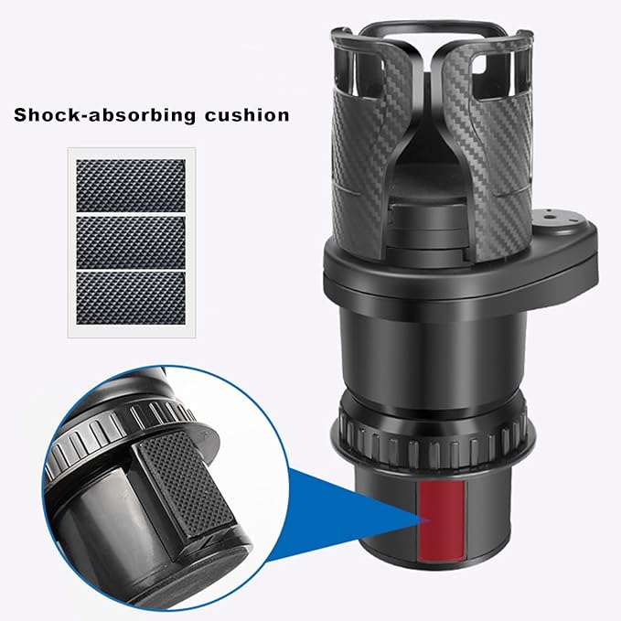 Cup Holder Expander for car, 2 in 1 Multifunctional Car Cup Holder Extender Adapter,with Adjustable Base,Compatible with Hydr