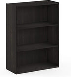 Furinno PASIR Book Shelf, 3-Tier Bookshelf, Storage Shelves Bookcase, 9.7 x 23.7 x 31.5, for Living Room, Bedroom, Home Offic