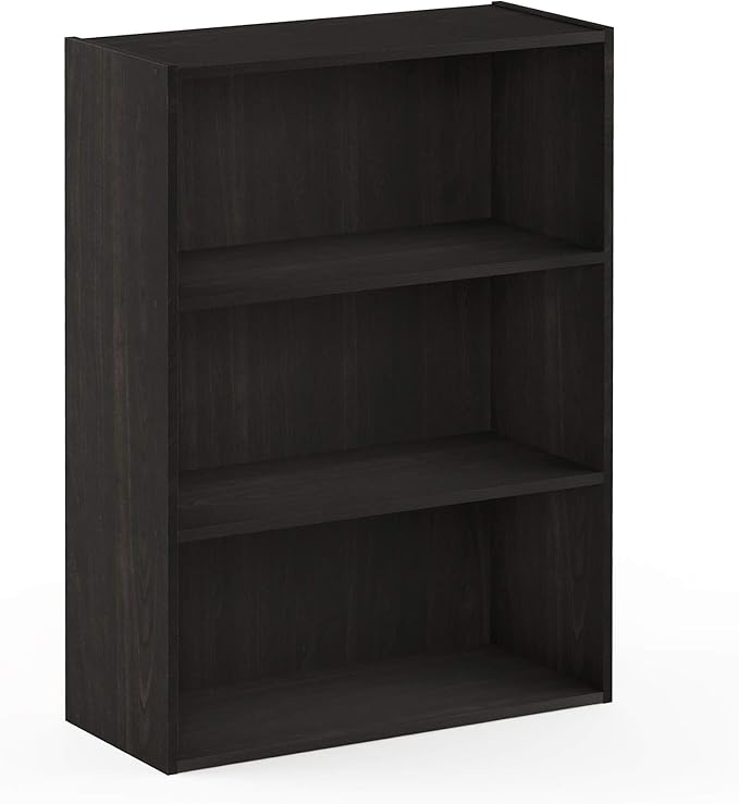 Furinno PASIR Book Shelf, 3-Tier Bookshelf, Storage Shelves Bookcase, 9.7 x 23.7 x 31.5, for Living Room, Bedroom, Home Offic