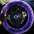 Genuine Fuzzy Wool Sheepskin Fur car Steering Wheel Cover for Adults Girls Women Men,Protector for Universal Steering Wheel 3