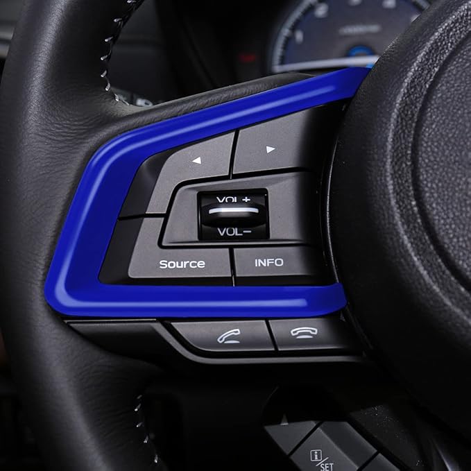 Auovo Center Console Steering Wheel Cover Trims for Subaru Crosstreck Outback Legacy Accessories 2018-2026 for Subaru Impreza 2017-2026/19-26 Forester/Ascent 2018-2026 (Blue)
