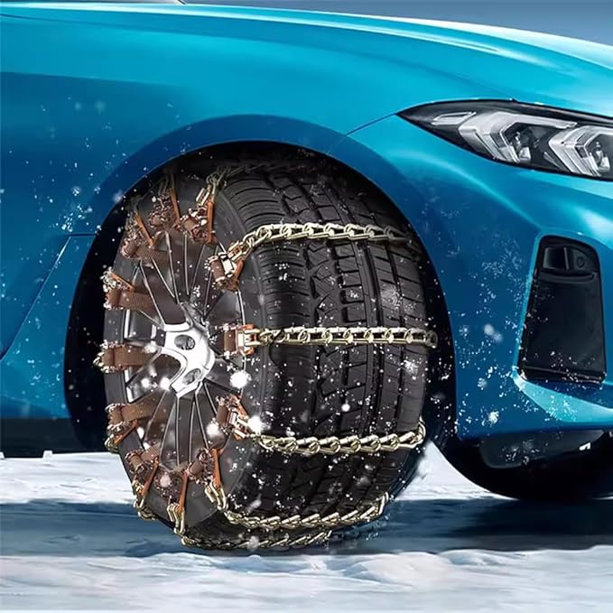 10 Piece Set Tire Chains,Snow Chains For Car SUV Pickup Trucks(175-275mm),Adjustable Universal Emergency Anti-Skid Thickening