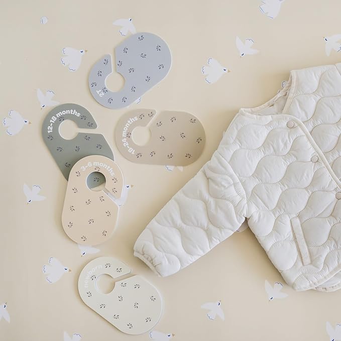 3 Sprouts Baby Closet Dividers 8-Piece Set Newborn to 2T - Double-Sided Organizer for Nursery Clothing Storage - Blueberry