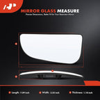 A-Premium Ram Left Driver Side Lower Mirror Glass Compatible with Dodge Ram 1500 2009-2024, Ram 2500 3500 2010-2018 - Towing Mirror, Convex Glass with Rear Mounting Bracket - Replace# 68067731AA