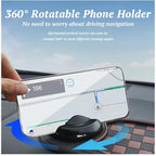 Multifunctional Car Anti-Slip Mat, 360° Rotatable Phone Holder Dashboard Pad with Temporary Parking Number, Rotatable Car Ant