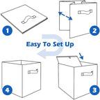 ShellKingdom Storage Bins, Foldable Fabric Storage Cubes And Cloth Storage Organizer Drawer For Closet And Toys Storage, 6 Pa