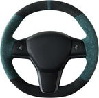 MEWANT Hand Stitched Steering Wheel Cover for Tesla Model 3 2017-2023 / Model Y 2020-2023 for Tesla Model 3/Y Accessories