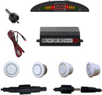 Parking Sensor Kit Backup Sensor Kit Reverse Sensor for Car 18 Color Options for Probes Adjustable Alarm Volume Professional Sensore de Reversa para Carro Safe Driving Assistant(White)