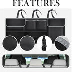 Large Capacity Car Trunk Organizer,Six Pockets Trunk Storage Organizer with Adjustable Straps,Wear-Resistant Oxford Fabric Han