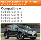 Senzeal Driver Side Heated Mirror Glass Replacement with Blind Spot Mirror for Ford Edge 2015 2016 2017 2018 (Left Side)