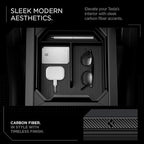 Spigen Center Console Organizer Tray Designed for Tesla Cybertruck Accessories 2026/2025/2024/2023 (Top) (Carbon Edition)