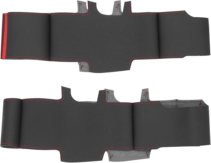 MEWANT Steering Wheel Cover for Ford F150 F250 F350 F450 Expedition 2018 Accessory Made from Black Artificial Leather