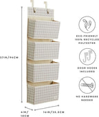 3 Sprouts Over the Door Organizer -Hanging Baby Organizers & Storage with 4 Large Pockets & 2 Hooks for Baby Clothes, Toy, St