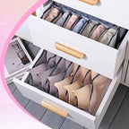3 Set Underwear Organizer, Foldable Bra Underwear Drawer Organizer Divider Bins for Underwear, Socks, Ties, Bras, Underwear S