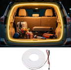 Trunk LED Light Strip, Compatible with 2013-2021 Toyota RAV4, Flexible Waterproof Silicone Embedded Cuttable Trunk Light Strip, Warm White