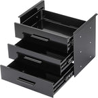 Menkxi 16 inch Under Desk Drawer Storage Pull out Storage Organizer Mounted Metal Sliding Hidden Under Counter Drawer Vertica