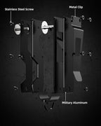 Key Organizer Compact Key Holder Metal Key Chain Minimalist key case key holder for keychain Secures 1-5 Keys